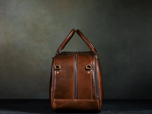 Leather Weekender Duffle Bag