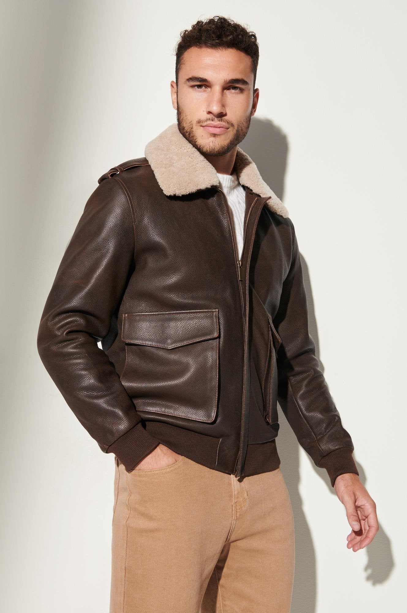 Curtis Leather A-2 Bomber Jacket