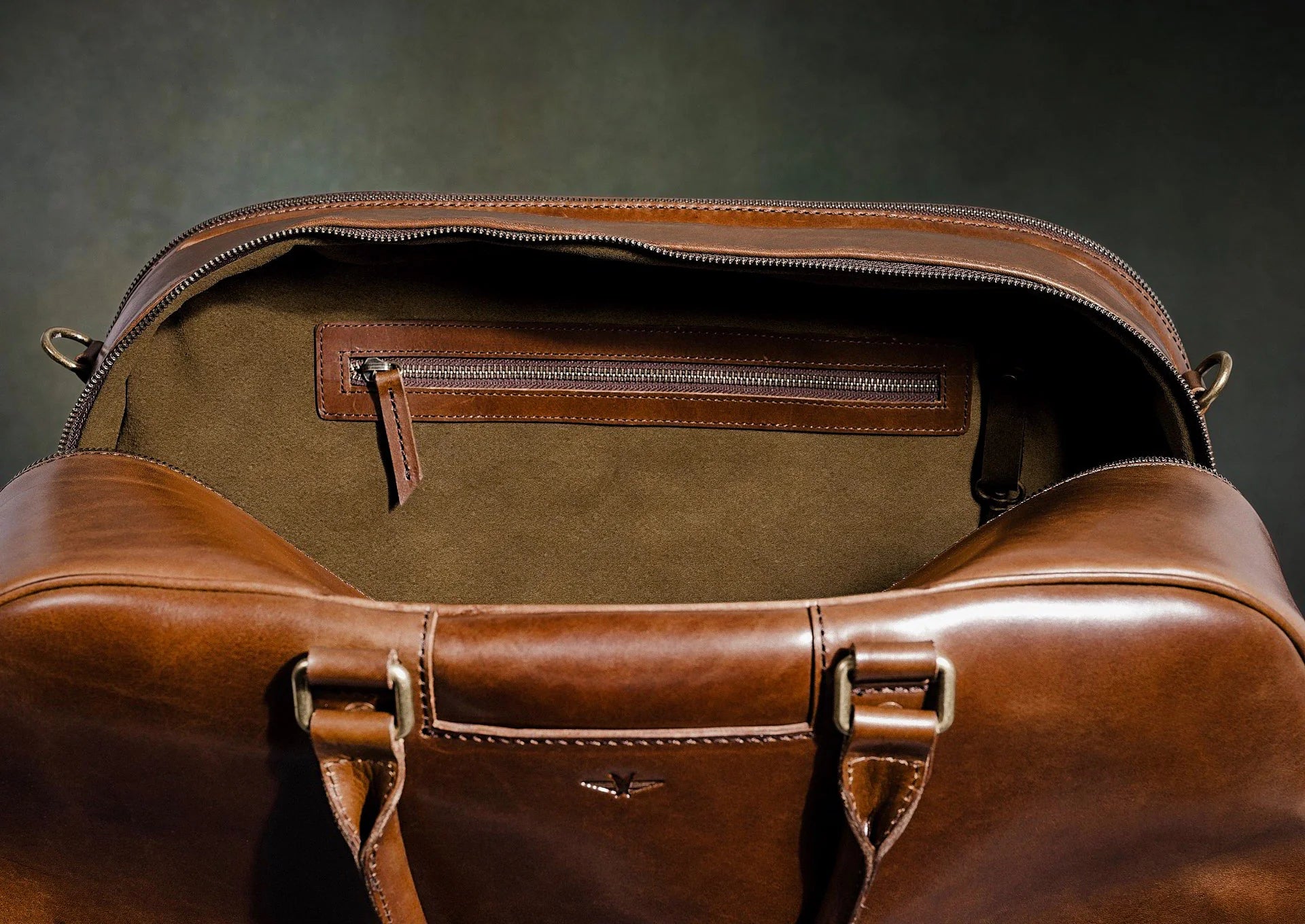 Leather Weekender Duffle Bag