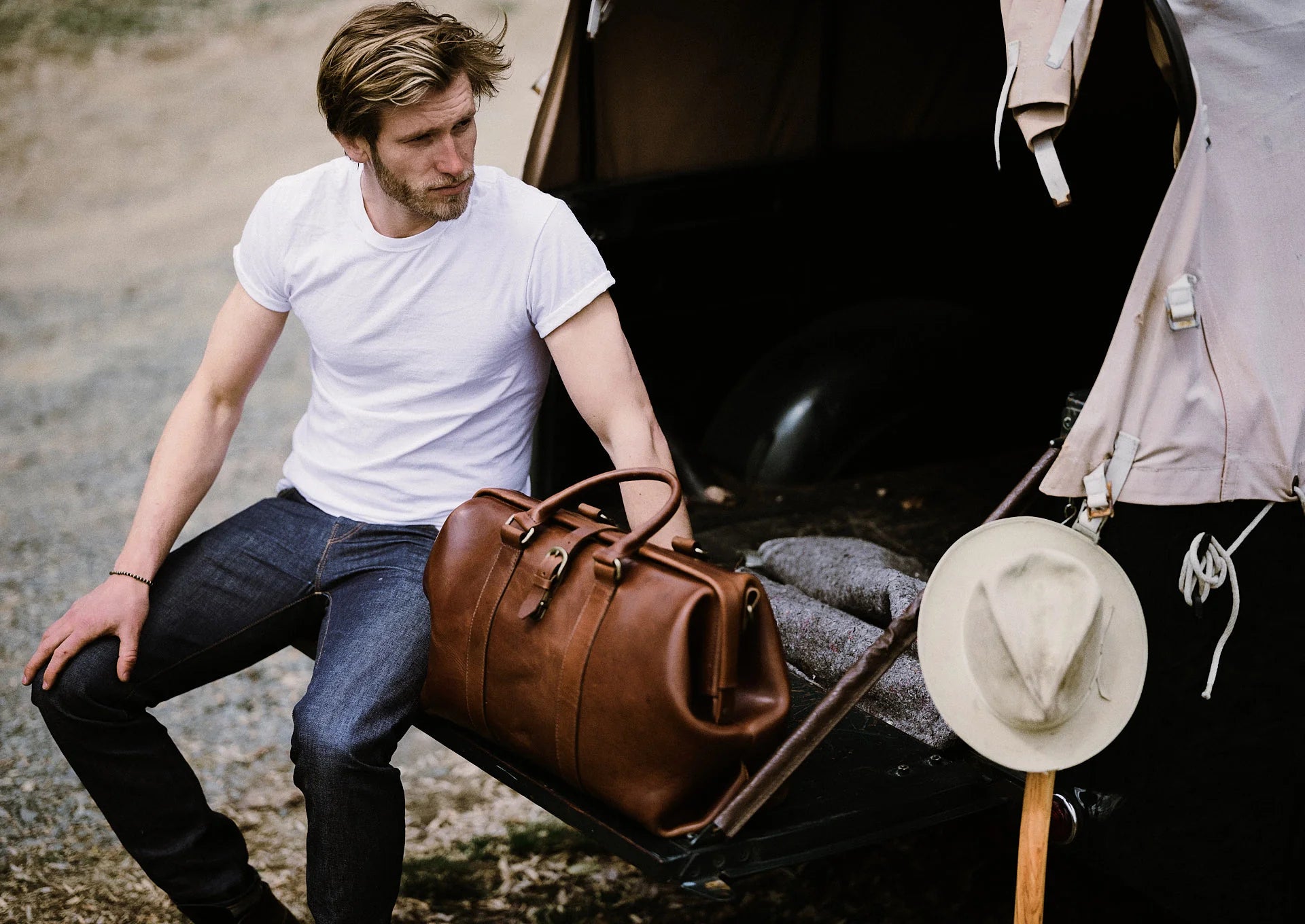 Leather Gladstone Duffle Bag