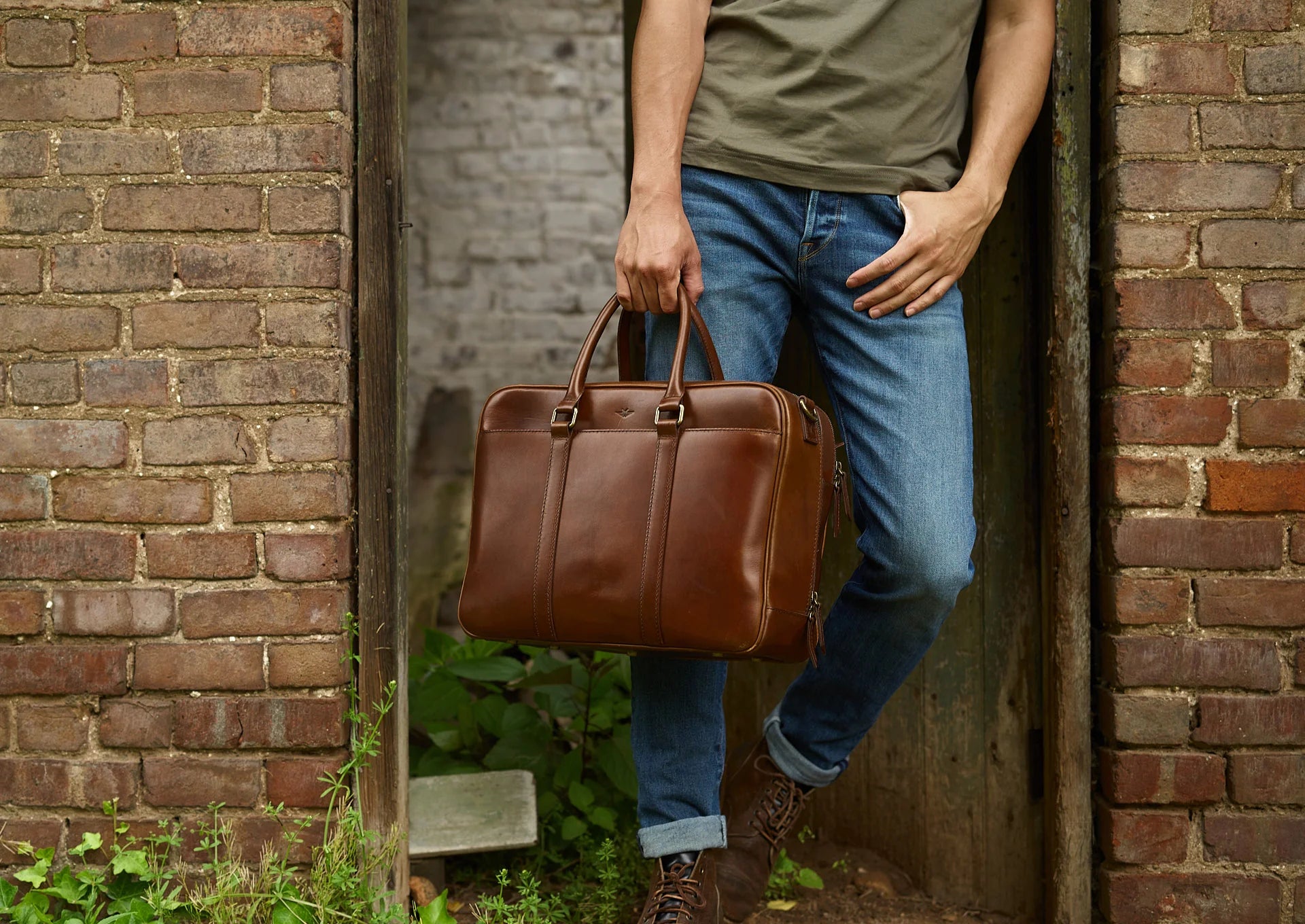 Leather Duffle Executive Bag