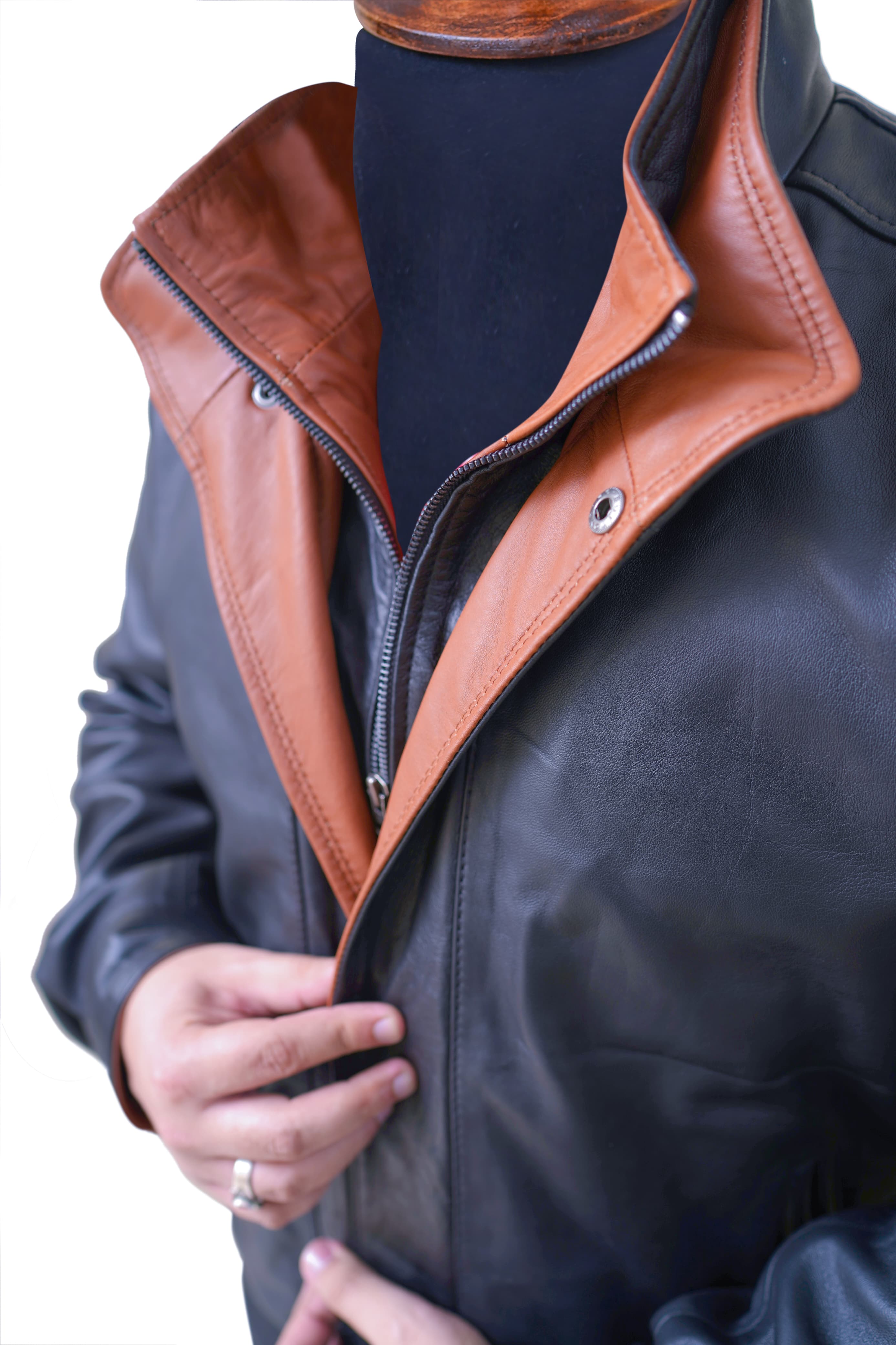 Landon Lite Leather Bomber Jacket