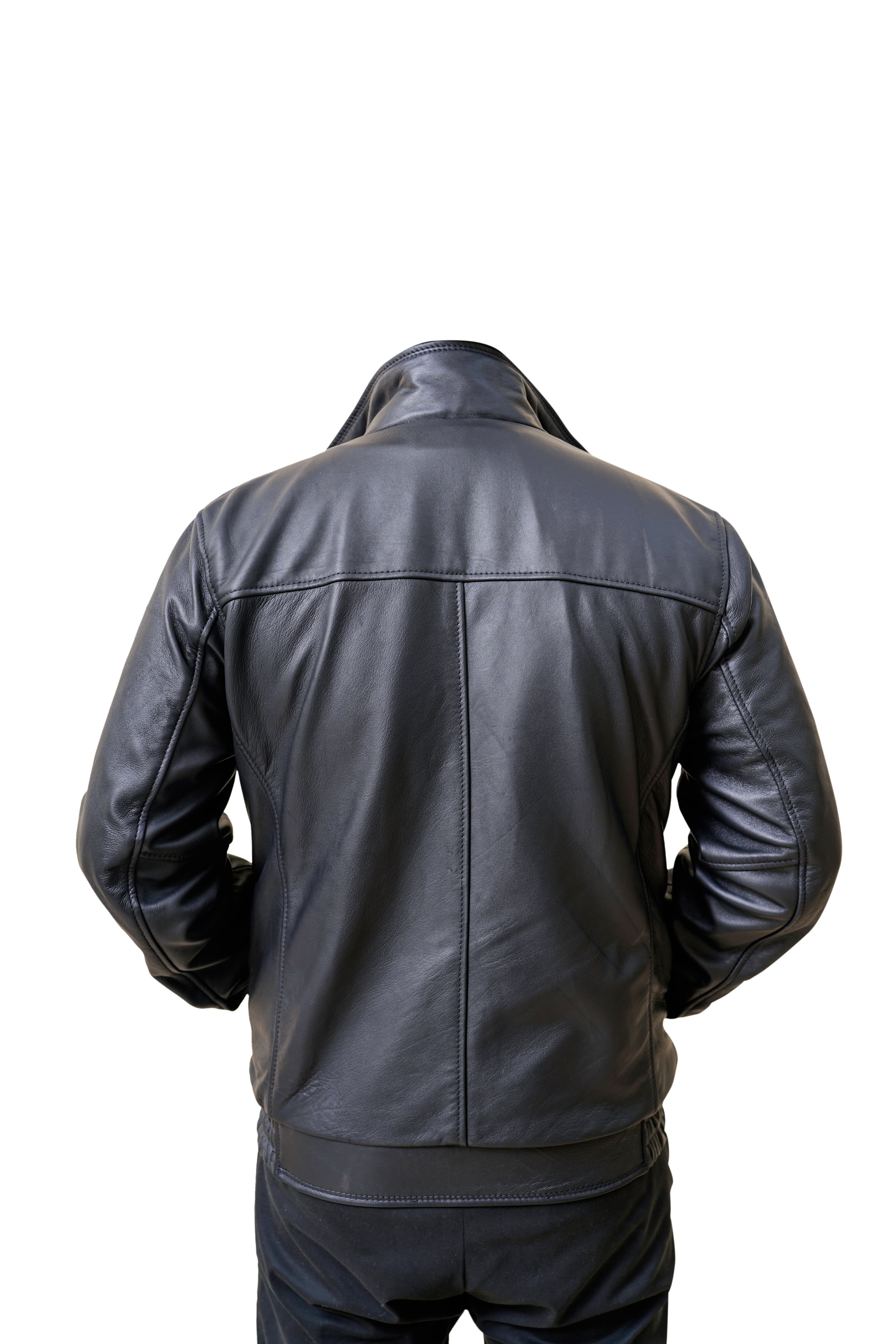 Landon Lite Leather Bomber Jacket