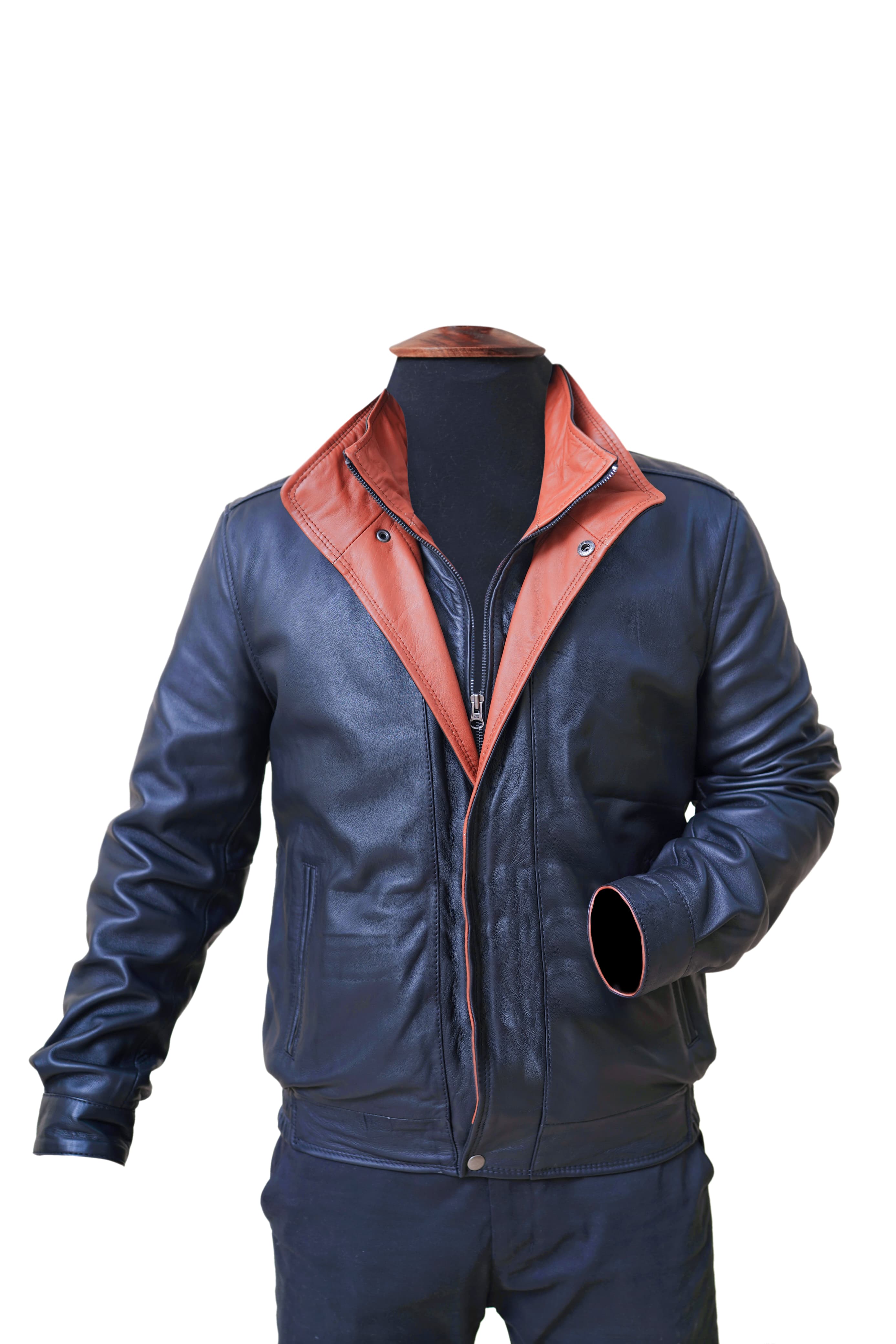 Landon Lite Leather Bomber Jacket